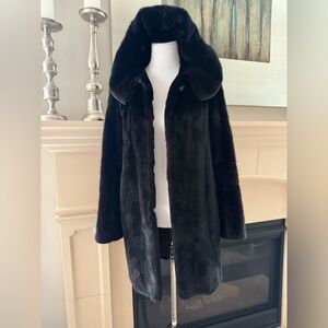 Elegant Black Fur Coat
